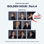 ATEEZ GOLDEN HOUR : PART. 4 (DIGIPACK VER.) - 8 ALBUMS SET | APPLE OFFICIAL PHOTOCARD (RANDOM 1 OUT OF 8)
