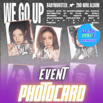 BABYMONSTER 2ND MINI ALBUM WE GO UP (PATTERN VER.) | WITHMUU OFFICIAL POLAROID PHOTOCARD (RANDOM 1 OUT OF 6)