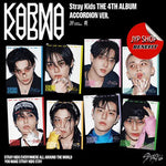 STRAY KIDS 4TH ALBUM KARMA (ACCORDION VER.) | JYP SHOP OFFICIAL PHOTOCARD INCLUDED PER ALBUM (RANDOM 1 OUT OF 8)
