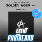 ATEEZ 11TH MINI ALBUM GOLDEN HOUR PART.2 (DIGIPAK VER.) - 8 ALBUMS SET | WITHMUU OFFICIAL PHOTOCARD (RANDOM 1 OUT OF 8) PER ALBUM