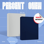 SHINEE ONEW 2ND ALBUM PERCENT (PHOTOBOOK VER.) - 2 ALBUMS SET | APPLE OFFICIAL PHOTOCARD (RANDOM 1 OUT OF 2)