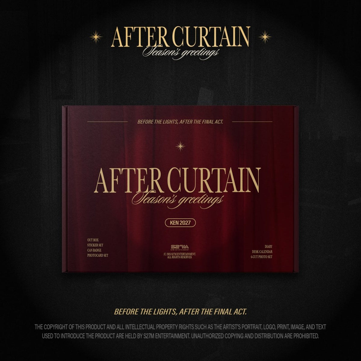 VIXX KEN 'AFTER CURTAIN'  2027 SEASON'S GREETINGS    |   APPLE OFFICIAL PHOTOCARD  (RANDOM 1 OUT OF 3)      [PRE]