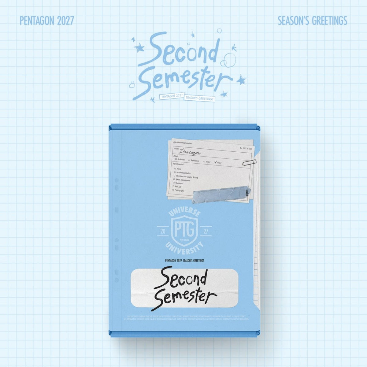 PENTAGON 'Second Semester'  2027 SEASON'S GREETINGS    |   APPLE OFFICIAL PHOTOCARD  (RANDOM 1 OUT OF 7)      [PRE]