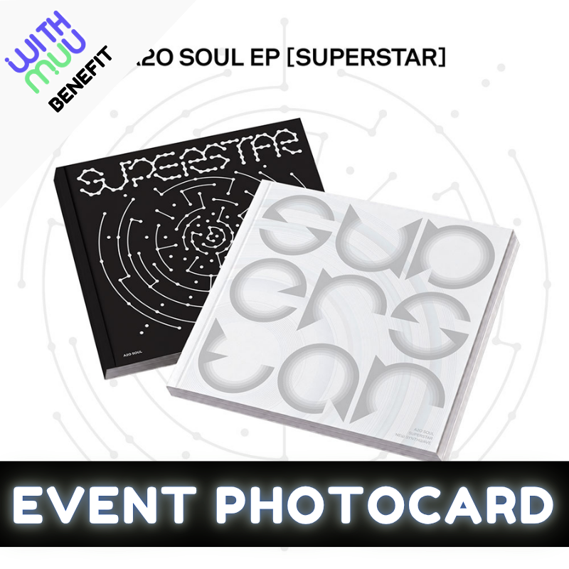 A2O SOUL EP ALBUM SUPERSTAR    -  2 ALBUMS SET   |  WITHMUU OFFICIAL PHOTOCARD A   (RANDOM 1 OUT OF 15)    [PRE]