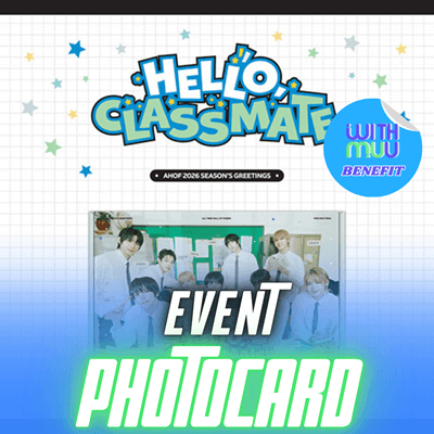 AHOF 2026 SEASON'S GREETINGS  [HELLO CLASSMATE]   |  WITHMUU OFFICIAL PHOTOCARD (RANDOM 1 OUT OF 9)