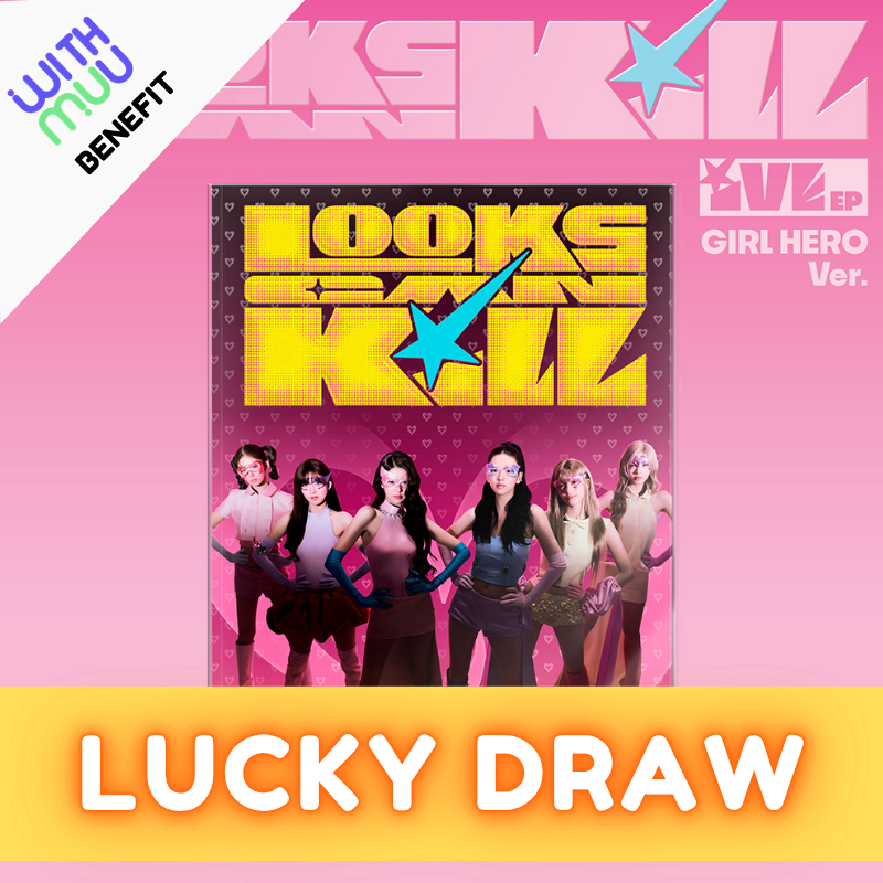 [LUCKY DRAW]  IVE 5TH MINI ALBUM Looks Can Kill  (GIRL HERO VER.)     |   WITHMUU OFFICIAL PHOTOCARD (RANDOM 1 OUT OF 6)      [PRE]