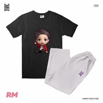 BTS TINYTAN X TIYP  OFFICIAL  [3D BLACK PAJAMA SET]